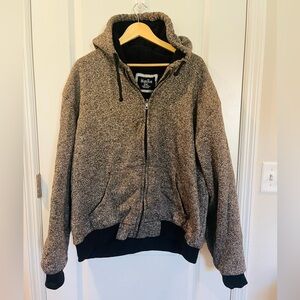 HanTon 2XL Brown Jacket with Sherpa lining